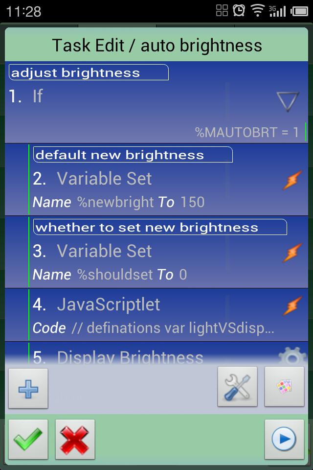 auto brightness task