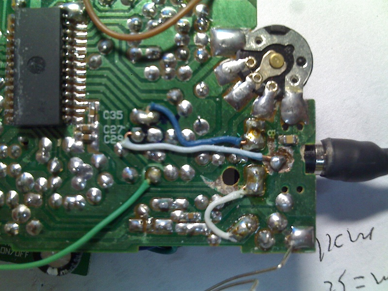 3.5MM耳机插头与芯片的焊接