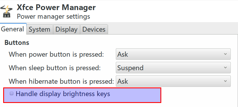 Backlight handled by Power Manager